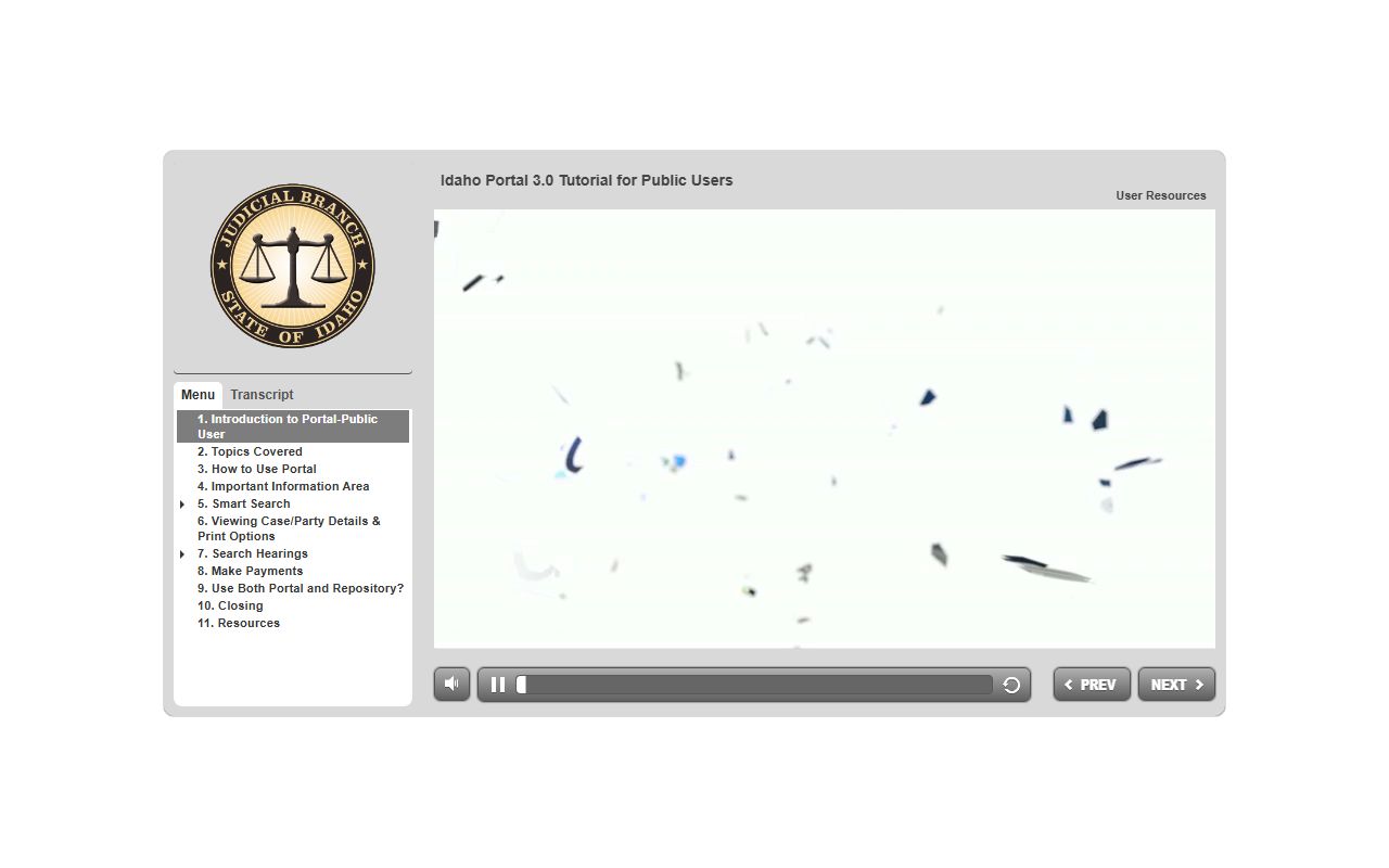 Idaho iCourt public search tutorial for Canyon County court records after arrest